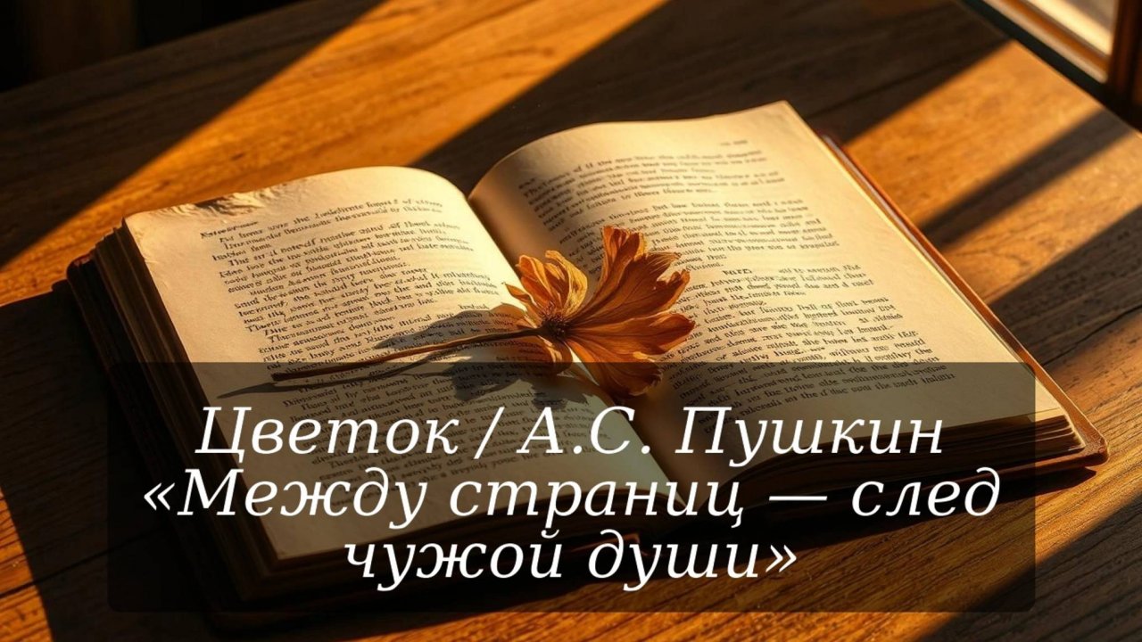 Цветок / А.С. Пушкин / «Между страниц — след чужой души». Стихи Пушкина в музыке / Неороманс