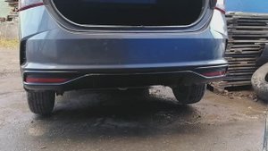 Бампер задний с отверстиями под парктроники (в сборе) Hyundai Solaris II рестайлинг (2020—2025)