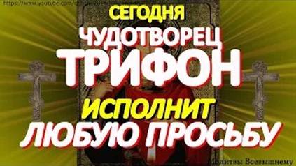 Сегодня святой Трифон поможет в любой просьбе. Просите исцеления, хорошей работы, защиты от врагов смотреть онлайн