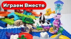 АСМР РАЗВИВАЮЩИЙ КОНСТРУКТОР ЛЕГО ДЛЯ ДЕТЕЙ 🟢 СОБИРАЕМ ВМЕСТЕ КОНСТРУКТОР ГОРКИ С ШАРИКАМИ