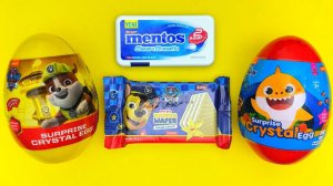 Открываем сюрпризы Paw Patrol 🐾, Mentos 🍬 и подарок Baby Shark 🐟 | ASMR сладости