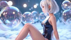 Anime girl bubble AI