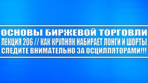 Основы биржевой торговли Лекция №206 / Как крупняк набирает лонги и шорты?! СЛЕДИТЕ ЗА ОСЦИЛЛЯТОРАМИ