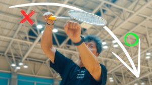 Улучши свой смэш в бадминтоне. Прижимай волан и угол удара исправится.