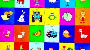 Большой пазл 🧩 Синий трактор 🚜 Видео для детей 🥰