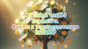 Октябрь чек #3//Зарплата сумма к распределению 20.500₽