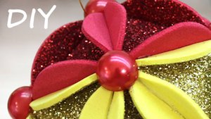 Мастер-класс шар на ёлку из фоамирана своими руками. Украсила всю ёлку такими шарами