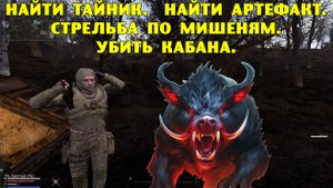 Anomaly Epilogue.  Найти тайник.  Найти артефакт.  Стрельба по мишеням.  Убить кабана.