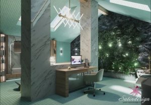 Приморский, кабинет в мансарде