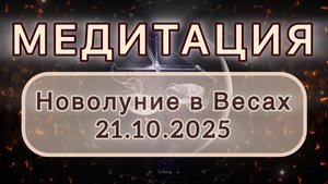 Новолуние в Весах 21.10.2025. МЕДИТАЦИЯ. Трансформационные вибрации.