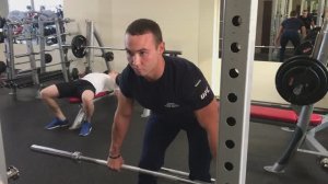 Тяга штанги в наклоне к поясу, полный разбор техники