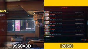 Cyberpunk 2077 - 9950X3D Vs 265K