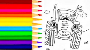 Раскраска Синий Трактор 🚜 Видео для детей 🥰