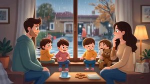 "Дождик" русская народная мелодия, обработка Г. Лобачева, слова А. Барто