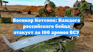 Военкор Котенок: Каждого российского бойца атакует до 100 дронов ВСУ