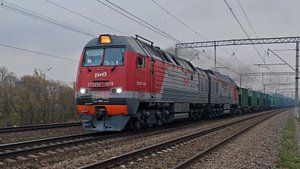 когда не ждал! 2ТЭ25КМ-0179 с грузовым поездом | Калинина