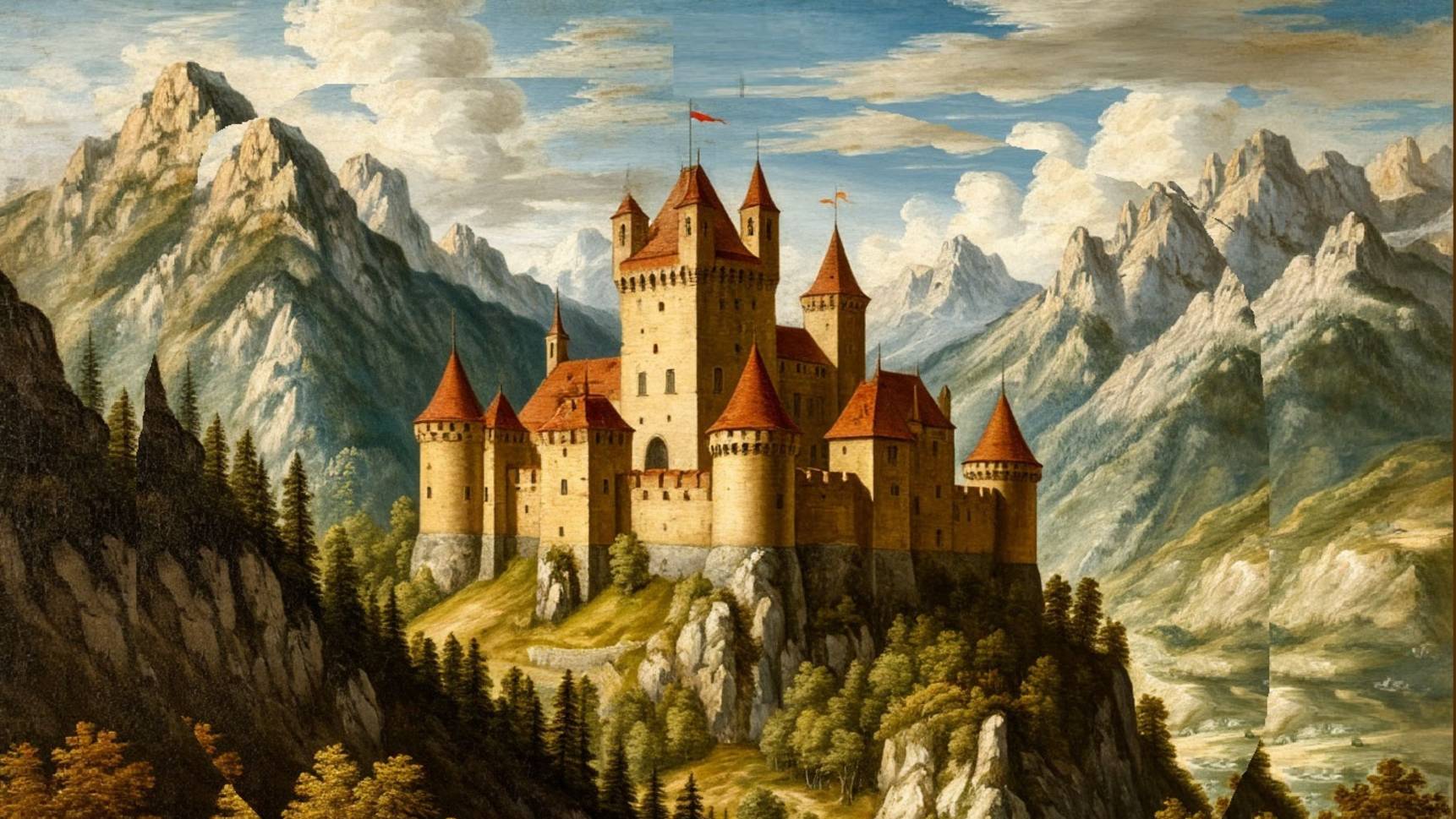 Ein seltsamer Vogel im Schloss