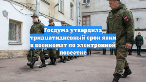 Госдума утвердила тридцатидневный срок явки в военкомат по электронной повестке