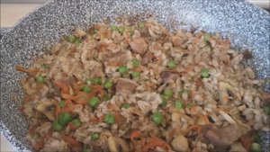 Перловая каша рецепт с мясом , грибами и овощами. Перловка рецепт каши. Всё готовим дома