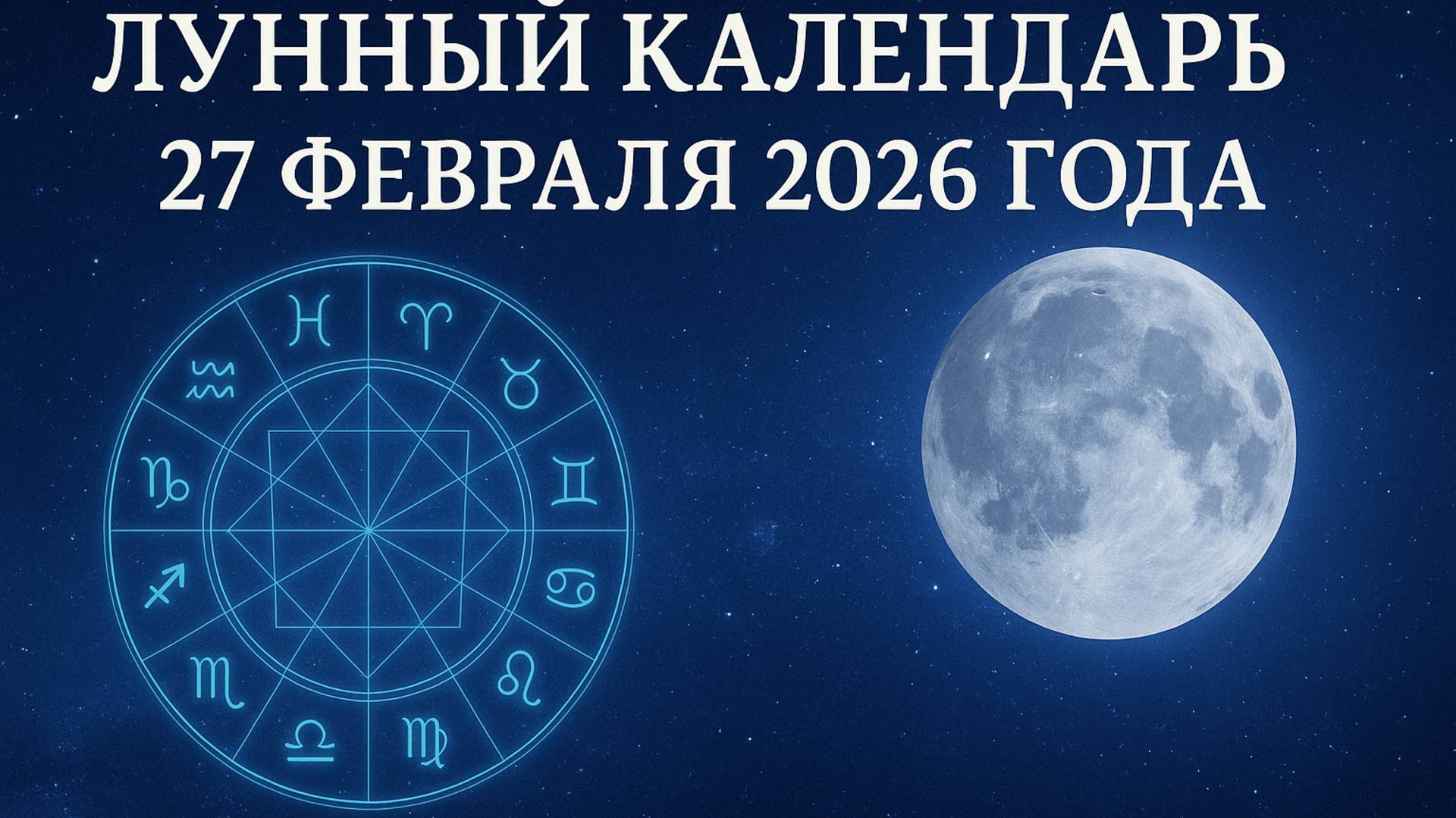 🌙 Лунный календарь на 27 февраля 2026 — растущая Луна в Раке: день заботы и гармонии ✨ 🌙 Лунный календарь на 27 февраля 2026 — растущая Луна в Раке: день заботы и гармонии ✨