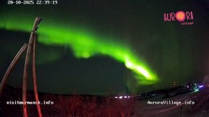 Aurora Village видео с вебкамеры из деревни северного сияния Мурманск