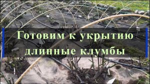 Готовим к укрытию длинные клумбы