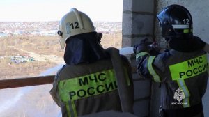 Учения Благовещенского пожарно-спасательного гарнизона на высотном объекте