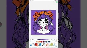 Рисуем хэллоуинскую девочку аниме (сначала посмотрите)