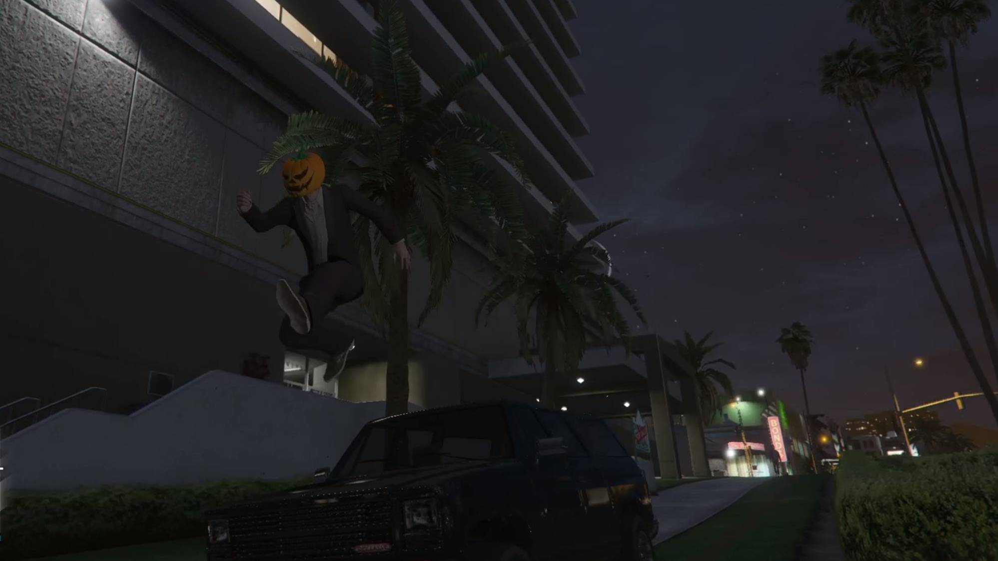 Grand Theft Auto V_4 день. Поездка домой. Ночной город. #GTA5ONLINE#Halloween#Тыква#Поездканамашине