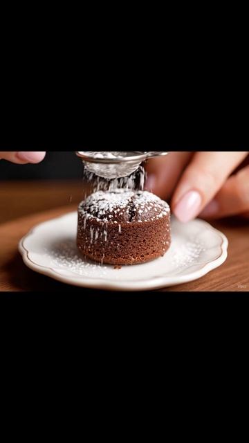 Готовлю Мини-Шоколадный "Лава-Кейк" molten | Tiny Chocolate Lava Cake #shorts #tinykitchen