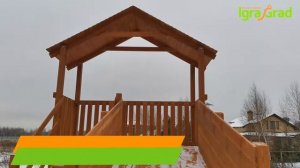 Видеообзор Зимней горки IgraGrad SnowFox Домик, скат 10 м