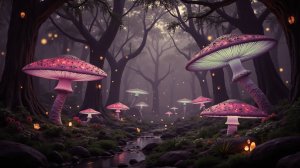 Зачарованный грибной лес | Ambience, Relaxing Music | Гармония звука, Журчание воды, Звуки природы.