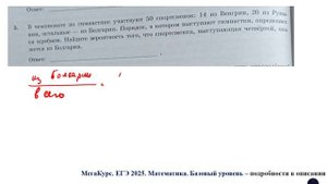 ЕГЭ. Математика. Базовый уровень. Задание 5. В чемпионате по гимнастике участвуют 50 спортсменок