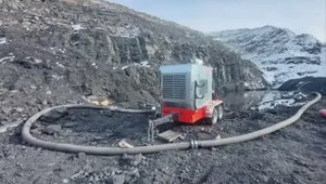 Карьерный водоотлив на разрезе Огоджинской угольной компании. Дизелная насосная станция / установка