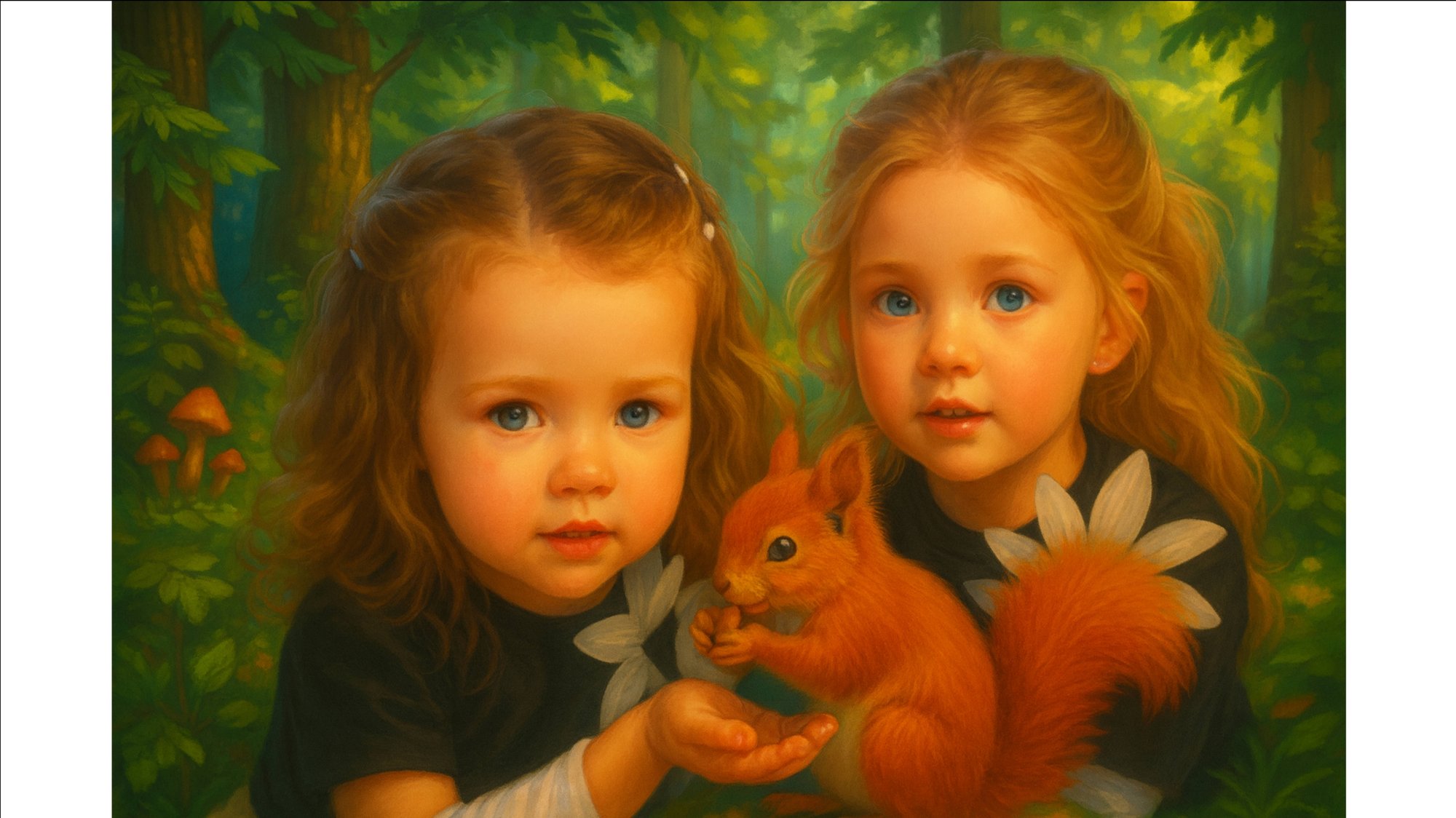 Белочка и девочки в лесу 🐿️🍽️ Кто всё съел?