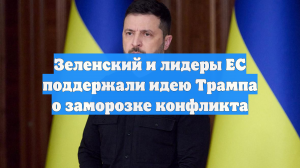 Зеленский и лидеры ЕС поддержали идею Трампа о заморозке конфликта