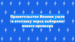 Правительство Японии ушло в отставку перед выборами нового премьера