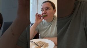 Пшеная каша с котлетой. Завтрак в санатории 19.10.2025. Мукбанг