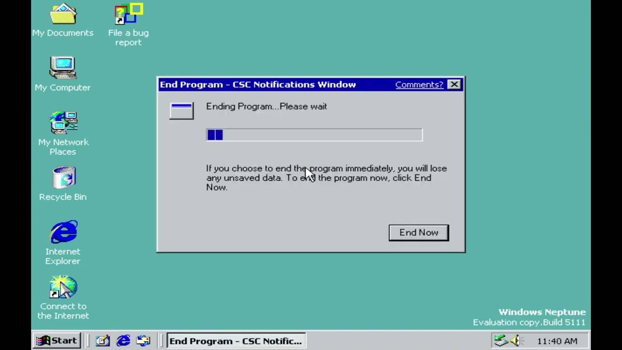 Звук запуска и завершения работы Windows Neptune