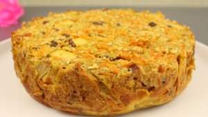 Овсянка, яблоко и морковь! Диетический пирог готов! Без сахара! Без муки!