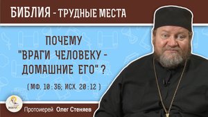 Почему "враги человеку - домашние его" ? (Мф. 10:36) Протоиерей Олег Стеняев