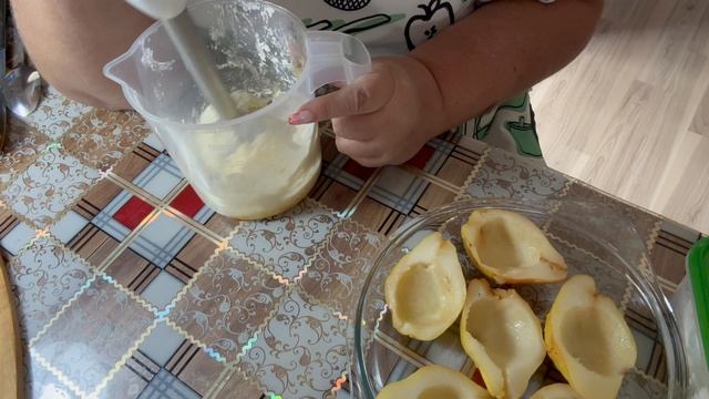 Десерт ПП. Груши с творогом
