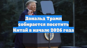 Дональд Трамп собирается посетить Китай в начале 2026 года