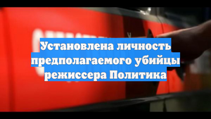 Установлена личность предполагаемого убийцы режиссера Политика