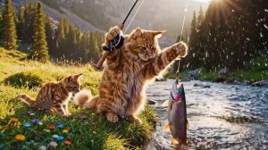 Котики на рыбалке