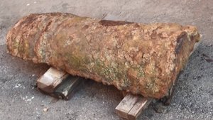 Фрагмент чугунной пушки из станицы Елизаветинской