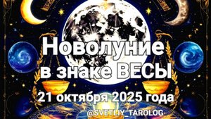 🔮 🟡 ♎️ НОВОЛУНИЕ 21 октября 2025 года в знаке ВЕСЫ 🔮
