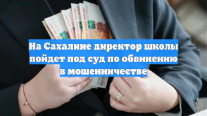 На Сахалине директор школы пойдет под суд по обвинению в мошенничестве