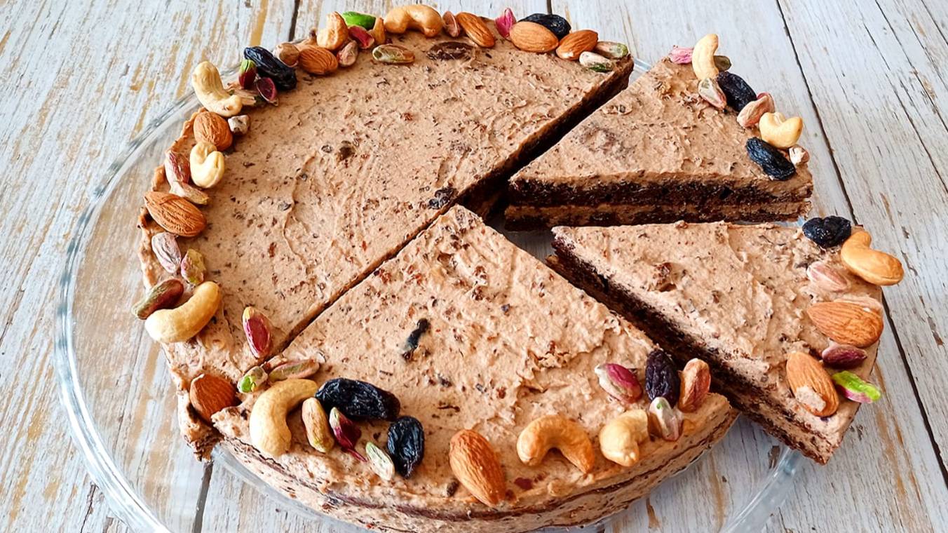 Кето Торт чернослив в сметане. Низкоуглеводный Торт без сахара, без глютена!