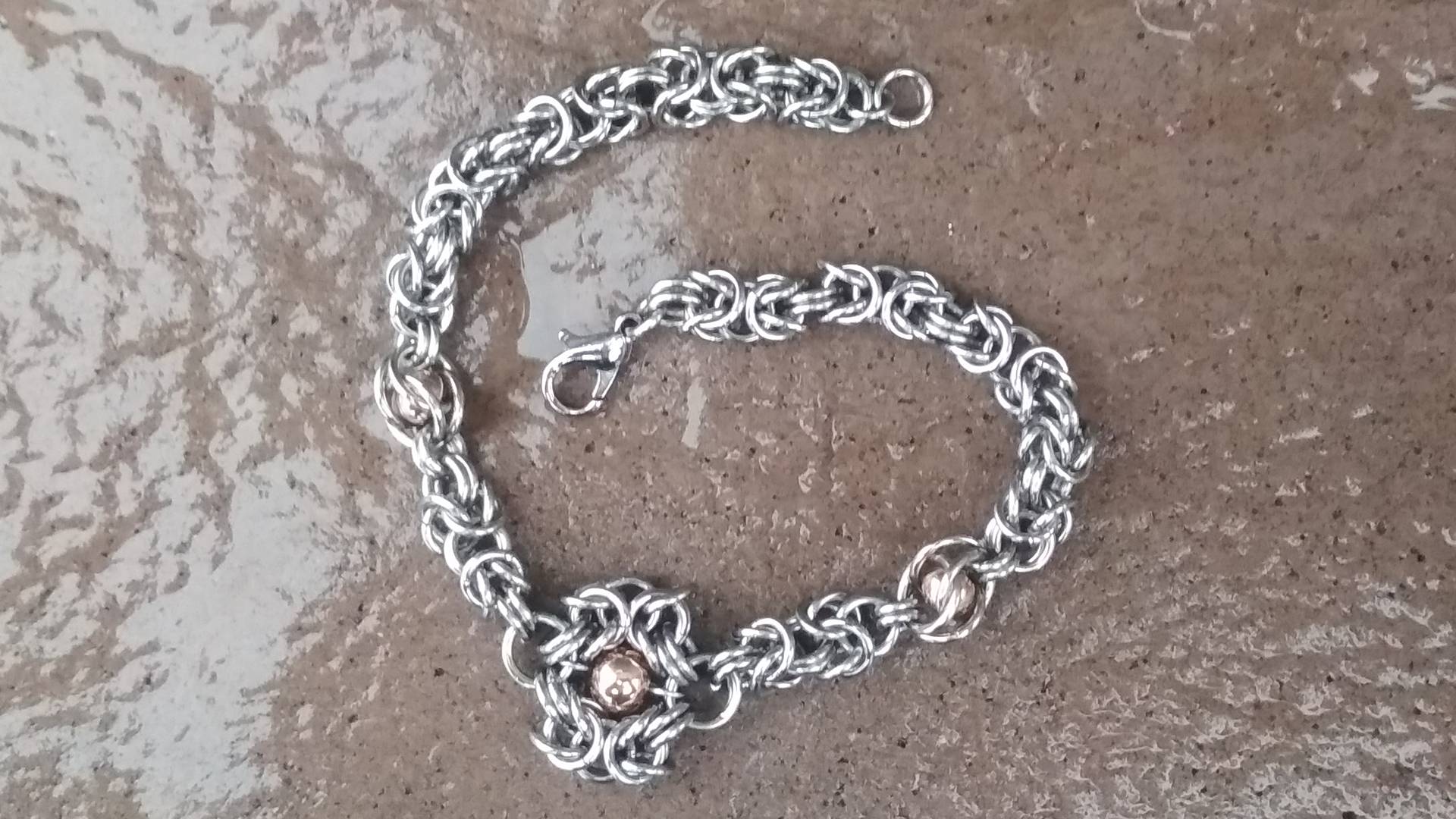 Зимнее солнце. Кольчужный браслет.